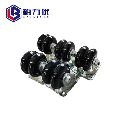 عجلات دوارة من النايلون الأسود